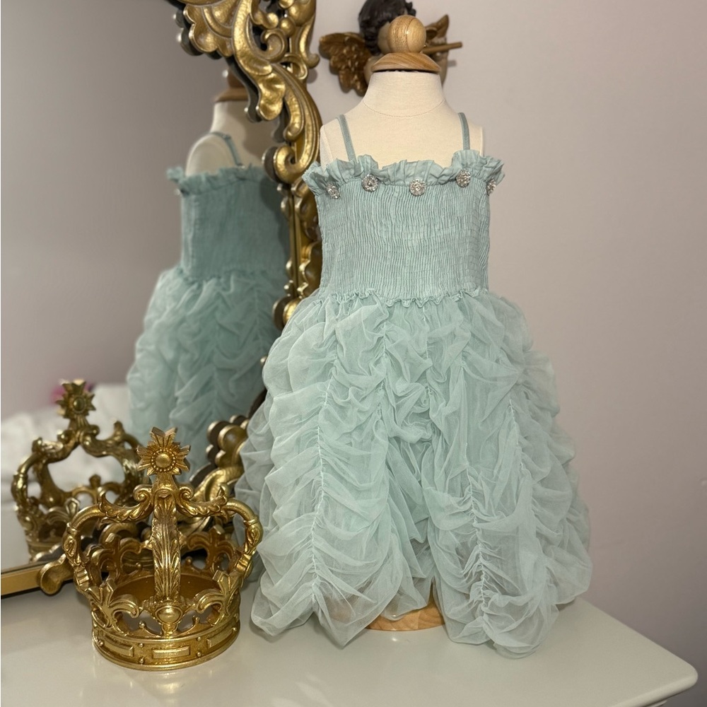 Ooh! La, La! Couture Light Green Ruffled Dress